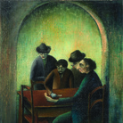 Ottone Rosai, Partita a briscola, 1920, Olio su tela, 50 x 70 cm, Collezione privata