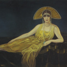 Alberto Martini, Ritratto di Wally Toscanini, 1925, Pastello su carta, 204 x 131 cm, Collezione privata | Courtesy of Musei San Domenico, Forlì