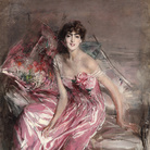 Giovanni Boldini, La signora in rosa, 1916, Olio su tela, 163 × 113 cm, Ferrara, Museo Giovanni Boldini | © Ferrara, Gallerie d’Arte Moderna e Contemporanea | Foto: Tiziano Menabò