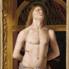 Bernardino Luini, San Sebastiano, 1510, tavola, cm 105,5 x 44 (con cornice cm 117 x 56). Isola Bella, collezione privata