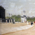 Giuseppe De Nittis, Buckingham Palace, olio su tela, 39 x 56 cm