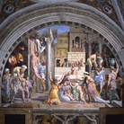 Raffaello Sanzio, Stanza dell'Incendio di Borgo, Incendio di Borgo, 1514, Musei Vaticani, Nuova Illuminazione delle Stanze di Raffaello realizzata da Osram, 2017 | © Governatorato dello Stato della Città del Vaticano