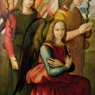 Ridolfo di Domenico Bigordi, detto Ridolfo del Ghirlandaio, Tre Angeli rivolti verso destra; tre Angeli rivolti verso sinistra, 1505-1509 ca, Olio su tavola 