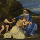 Tiziano Vecellio, Madonna col Bambino e i santi Caterina d'Alessandria e Giovannino (The Aldobrandini Madonna), 1532 - ca. Olio su tela, cm 131,4x174. Londra, The National Gallery