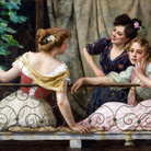 Stefano Novo (Cavarzere, 1862 - Padova, 1927), Conversazione al balcone, Collezione privata