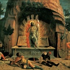 Andrea Mantegna, Resurrezione, 1457-1459, Tempera su tavola, 70 x 92 cm, Tours, Musée des Beaux-Arts