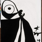 Joan Miró, Senza Titolo, n.d., olio, acrilico e cartoncino su tela, 162,5 x 131 cm
