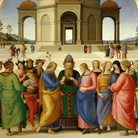 Pietro Vannucci detto il Perugino, Sposalizio della Vergine, 1500-1504, Olio su tavola, 236 × 186 cm, Caen, Musée des Beaux-Arts