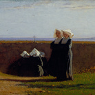 Vincenzo Cabianca, Le Monachine, 1861. Olio su tela, 36 x 99 cm. Istituto Matteucci, Viareggio