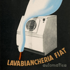 Federico Seneca, Manifesto/poster per réclame, Lavabiancheria automatica FIAT, 1952, Carta/cromolitografia, 100 x 165.5 cm, Museo Nazionale Collezione Salce, Treviso