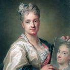 Rosalba Carriera (Venezia, 1675 - Venezia, 1757), Autoritratto con il ritratto della sorella, 1715, Firenze, Galleria degli Uffizi