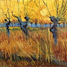 Vincent van Gogh, Salici potati al tramonto, 1888, Olio su tela applicata su cartone, 31.6 x 34.3 cm, Otterlo, Kröller-Müller Museum