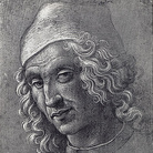 Cerchia di Domenico Ghirlandaio, Testa di un uomo che indossa un cappello, 1495–1505 circa.
