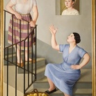 Antonio Donghi, Donna per le scale, 1929, Olio su tela, cm 155,5x111