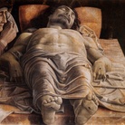 Andrea Mantegna, Cristo morto,1475-1478 ca., tempera su tela. Pinacoteca di Brara, Milano