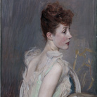 Giovanni Boldini, Ritratto della contessa De Leusse, nata Berthier, 1889. Olio su tela, 170 x 59 cm