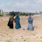Giuseppe De Nittis, Avenue du Bois de Boulogne , 1874, Olio su tela, cm. 31,4x42,5 Collezione privata