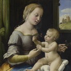 Raffaello Sanzio, La Madonna dei Garofani, 1506-1507, Olio su tavola, 22.4 x 27.9 cm | © The National Gallery, London 