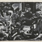 Emilio Vedova, Studio Strage degli innocenti. Tintoretto, 1941-1942, 61,2x85,5 cm, tempera su carta, Fondazione Emilio e Annabianca Vedova, Venezia