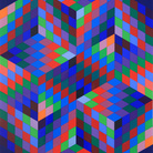  Victor Vasarely, Diam-va, 1969.1970, olio su tela, cm.100x69