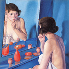 Cagnaccio di San Pietro (Natalino Bentivoglio Scarpa), Allo specchio, 1927, Olio su tavola, 59.5 x 80 cm, Verona, Collezione della Fondazione Cariverona