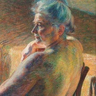 Umberto Boccioni, Nudo di spalle (Controluce), 1909, olio su tela, 61 x 55,5 cm. Mart, Collezione L.F. © Mart, Archivio fotografico e Mediateca