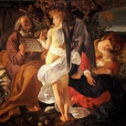 Caravaggio, Riposo durante la fuga in Egitto, 1597, Olio su tela, 135.5 × 166.5 cm, Roma, Galleria Doria Pamphilj