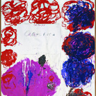 Cy Twombly, Untitled (Odalisca), 1988. Collage, acrilico, pittura murale, pastello a cera e pennarello su carta, 220 x 150 cm. © Cy Twombly Foundation