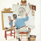 Norman Rockwell, Triple Self-Portrait (Triplo autoritratto), 1960 Olio su tela, 113 x 88 cm Cover illustration for The Saturday Evening Post, February 13, 1960 Collection of The Norman Rockwell Museum at Stockbridge, Norman Rockwell Art Collection Tru