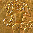 Museo archeologico di Himera, laminetta aurea con Gorgone 