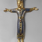 Cristo in croce, Francia, Limoges, 1200 circa, Rame dorato, smalto champlevé, vetro, 30,5x22x4 cm San Pietroburgo, Museo Statale Ermitage