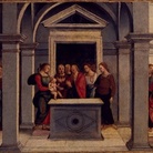 Perugino, Presentazione di Gesù al tempio (predella del Polittico di Sant’Agostino), 1521-1523 olio e tempera su tavola, 39 x 84,5 cm Perugia, Galleria Nazionale dell’Umbria