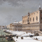 Giuseppe Borsato, Venezia sotto la neve, olio su tela, 41 x 60 cm. Trieste, Musei Civici