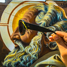 Mear One, GOD’S RAY, Los Feliz, Los Angeles, God portrait mural, This mural still exists | Photo © Vonjako