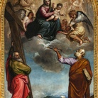 Tiziano Vecellio,  Madonna con il bambino in gloria e i santi Andrea e Pietro apostoli, Vittorio Veneto, Duomo di Santa Maria Nova di Serravalle