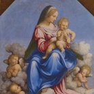 Cesare da Sesto e Girolamo da Salerno, Madonna in Gloria, Pannello do polittico, tempera su tavola, 99 x 142 cm, Cava de' Tirreni, Museo della Badia