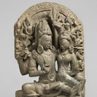 Śiva e Pārvatī abbracciati, Uttar Pradesh, Almora, IX secolo d.C., Scisto verde, 44 cm