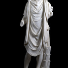 Statua di Anubis I sec. a.C. – I sec. d.C., marmo bianco a grana grossa, h 137 cm, senza plinto, largh. (spalle) 41,5 cm, Museo Archeologico Nazionale, Napoli