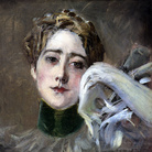 Giovanni Boldini, Ritratto di S.A.S. Principessa C. d’Isemburg-Birstein, 1898. Olio su tela, 37 x 41 cm