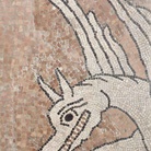 Reggio, mosaico, testa di mostro alato