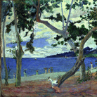 Paul Gauguin, Paesaggio costiero della Martinica, 1889, Olio su tela,  54 x 90 cm | © Ny Carlsberg Glyptotek, Copenhagen | Foto: Ole Haupt