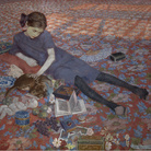 Felice Casorati, Bambina che gioca su tappeto rosso, 1912, Olio su tela, Gand, Museum voor Schone Kunsten | Courtesy of Studio Esseci 2016