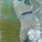 Giuseppe De Nittis, Signora di spalle in giardino, 1883 circa, Pastello su tela, cm. 140x60, Studio d’Arte Nicoletta Colombo, Milano