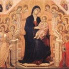 Duccio di Buoninsegna, Maestà del Duomo di Siena, 1308 - 1311. Tempera su tavola, cm 211×426. Museo dell'Opera Metropolitana del Duomo, Siena