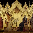 Simone Martini e Lippo Memmi, Annunciazione tra i Santi Ansano e Margherita, 1333, Tempera e oro su tavola, 305 x 265 cm, Firenze, Galleria degli Uffizi