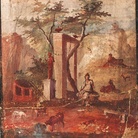 Affresco con paesaggio mitologico di gusto idilliaco, Paride pastore, intonaco affrescato, da Pompei. Napoli, Museo Archeologico Nazionale Su concessione del Ministero dei beni e delle attività culturali e del turismo: Museo Archeologico Nazionale, Napoli