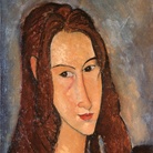 Amedeo Modigliani (Livorno,1884 - Paris, 1920), Jeune fille rousse (Jeanne Hébuterne), 1918, Olio su tela, 29 x 46 cm, Collezione Jonas Netter