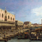 Ospiti a Palazzo - Canaletto. Il molo verso Riva degli Schiavoni con la colonna di San Marco