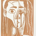  Pablo Picasso, Jacqueline con la fascia di fronte, 17.2.1962 linografia, printed in (reddish) brown, 1° stato di 3, 750x620 mm. Kunstmuseum Pablo Picasso Münster 