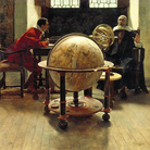 Museo Galileo: Tito Lessi, Galileo e Viviani, olio su tavola, 1892. Il dipinto presenta Galileo vecchio con Vincenzo Viviani. Quest'ultimo fu assistente del Maestro dal 1639 fino alla morte (1642), confinato, dopo la condanna del 1633, nella villa Il Gioiello ad Arcetri | © Museo Galileo, Firenze